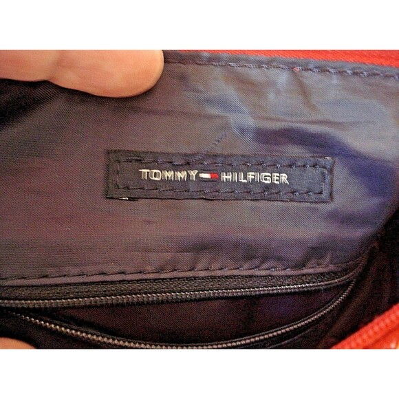Tommy Hilfiger Crossbody Bag Red Signature Purse Adjustable Strap - Picture 5 of 6